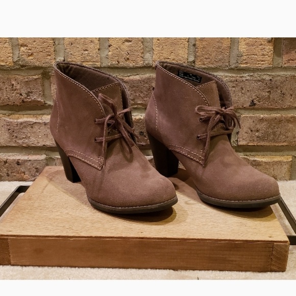 3 in. Authentic Leather Suede Oxford Booties - Picture 2 of 8